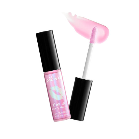Clear lip gloss with shine