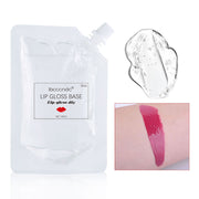 "Lip gloss gel with high shine effect"