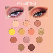 Time Eyeshadow Palette 12 Color Eyeshadow - VerdeLux Cosmetics 