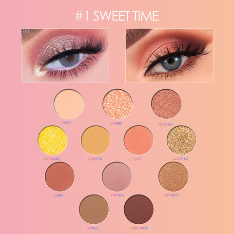 Time Eyeshadow Palette 12 Color Eyeshadow - VerdeLux Cosmetics 