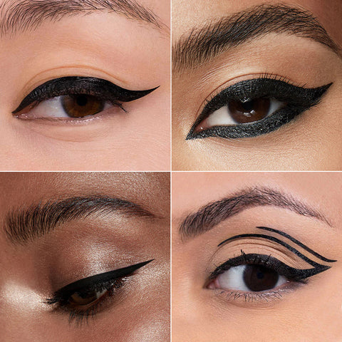 PHOFAY waterproof eyeliner in a sleek rose gold tube with a precise applicator and black liner stroke.