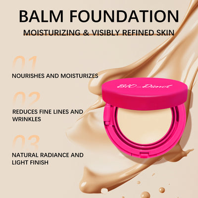Foundation Cream Lightweight Moisturizing Nude Makeup Lasting - VerdeLux Cosmetics 