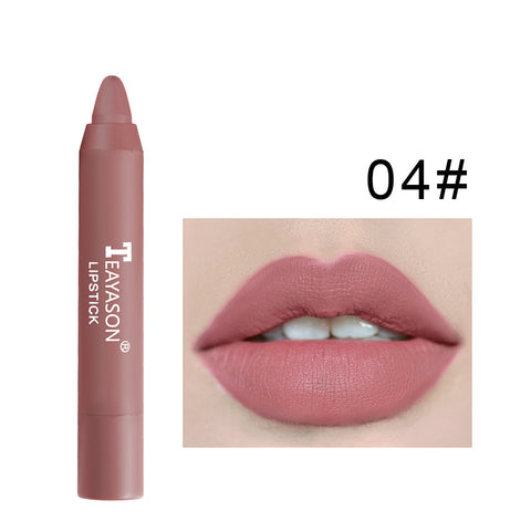 Matte lipstick pen with rotating design