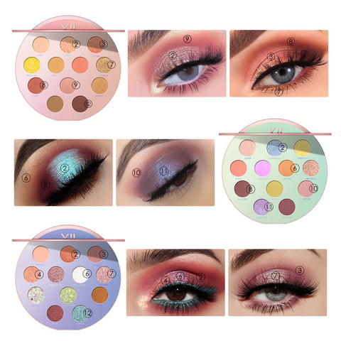Time Eyeshadow Palette 12 Color Eyeshadow - VerdeLux Cosmetics 