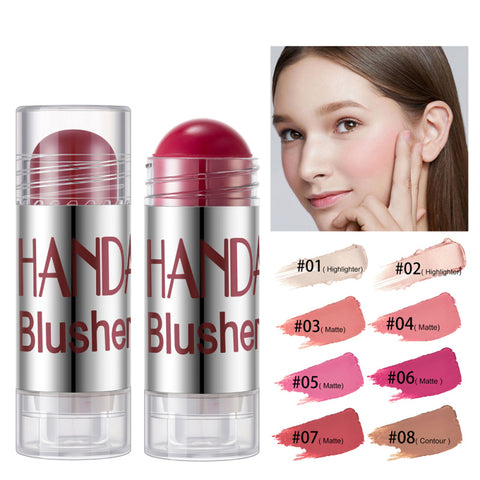 Cheek Blusher Shimmer Blush Stick Face Makeup Highlighter Bronzer Contour Cream Long-lasting Facial Make Up Cosmetics - VerdeLux Cosmetics 