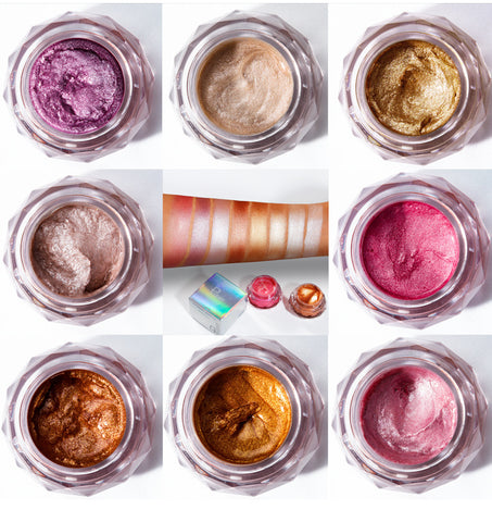 Face Highlighter Jelly Gel Mermaid Eyeshadow Glow Body Glitter Festival Makeup Iluminador Gold Liquid Highlighter Bronzer - VerdeLux Cosmetics 