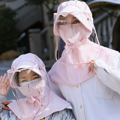 Anti-droplet virus protection face mask with sun visor