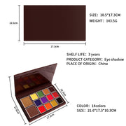14-color Eyeshadow Pearly Matte Eyeshadow Palette - VerdeLux Cosmetics 