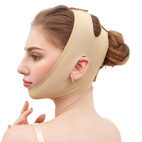 Facial lifting mask for double chin reduction and skin toning