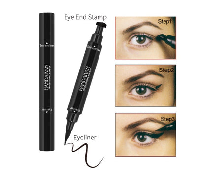 Double-headed seal eyeliner Triangle seal eyeliner 2-in-1 waterproof eyeliner - VerdeLux Cosmetics 