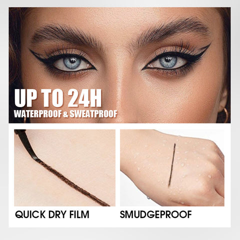 Eyeliner Liquid Eyeliner Waterproof Smear-proof Extremely Fine - VerdeLux Cosmetics 