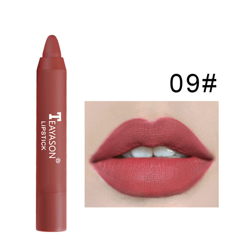 Matte lipstick pen with rotating design