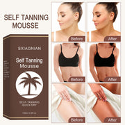 Tanning Mousse Bronzer Moisturizing Without Sun - VerdeLux Cosmetics 