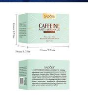 SADOER Caffeine Eye Cream Anti Dark Circles Eyes Bags Remover Firming Moisturizing Eye Creams Beauty Eyes Skin Care Products - VerdeLux Cosmetics 