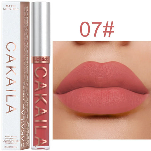 Sexy Long Lasting Velvet Matte Lip Gloss Liquid Lipstick Lip Makeup Women Beauty Red Nonstick Cup Waterproof Lip Gloss - VerdeLux Cosmetics 