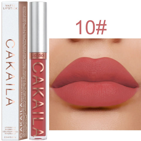 Sexy Long Lasting Velvet Matte Lip Gloss Liquid Lipstick Lip Makeup Women Beauty Red Nonstick Cup Waterproof Lip Gloss - VerdeLux Cosmetics 