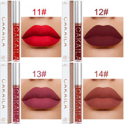Sexy Long Lasting Velvet Matte Lip Gloss Liquid Lipstick Lip Makeup Women Beauty Red Nonstick Cup Waterproof Lip Gloss - VerdeLux Cosmetics 