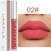 Sexy Long Lasting Velvet Matte Lip Gloss Liquid Lipstick Lip Makeup Women Beauty Red Nonstick Cup Waterproof Lip Gloss - VerdeLux Cosmetics 