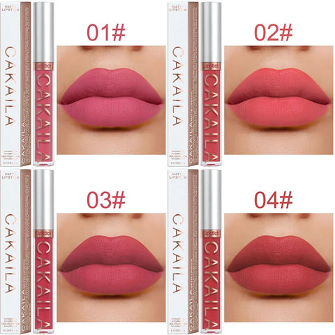 Sexy Long Lasting Velvet Matte Lip Gloss Liquid Lipstick Lip Makeup Women Beauty Red Nonstick Cup Waterproof Lip Gloss - VerdeLux Cosmetics 