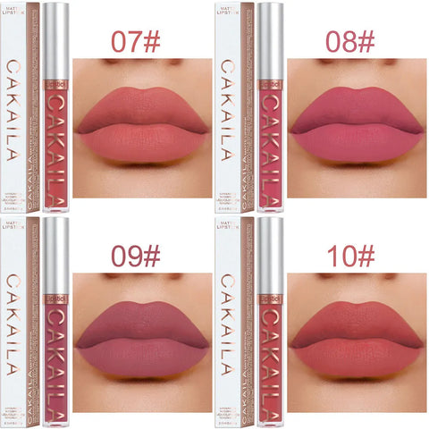 Sexy Long Lasting Velvet Matte Lip Gloss Liquid Lipstick Lip Makeup Women Beauty Red Nonstick Cup Waterproof Lip Gloss - VerdeLux Cosmetics 