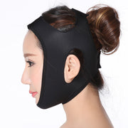 Elastic sleep mask for jawline shaping and contouring