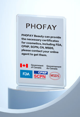 PHOFAY waterproof eyeliner in a sleek rose gold tube with a precise applicator and black liner stroke.
