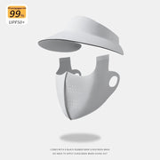 Wide Brim Sun Hat with Face Shield