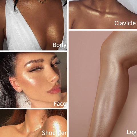 Liquid Highlighter Makeup Face Legs Brightener Concealer Liquid Glitter Bronzer Face Glow Cosmetics - VerdeLux Cosmetics 